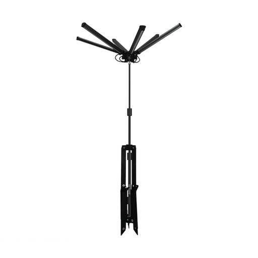 [PD-CLFS6LSR-BK] Porodo Camping Light Full Set 6Lamp, Stand, 3.2M Wire with Clip, Cigarette Lighter, Remote control and Bag