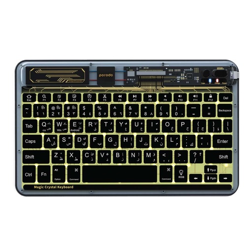 [PD-TRPBTKB-BK] Porodo Crystal Shell Ultra-Slim Keyboard