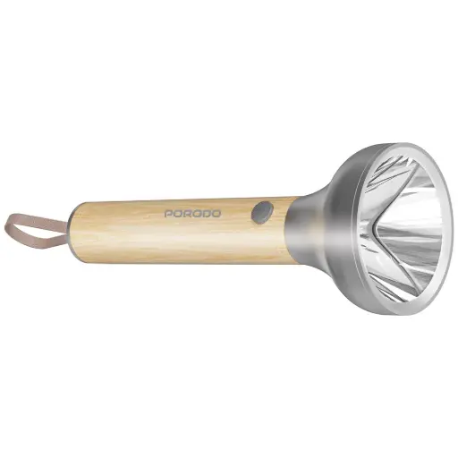 [PDA90501WD] Porodo Lifestyle Birch 190 Wooden LED Flashlight - Wooden