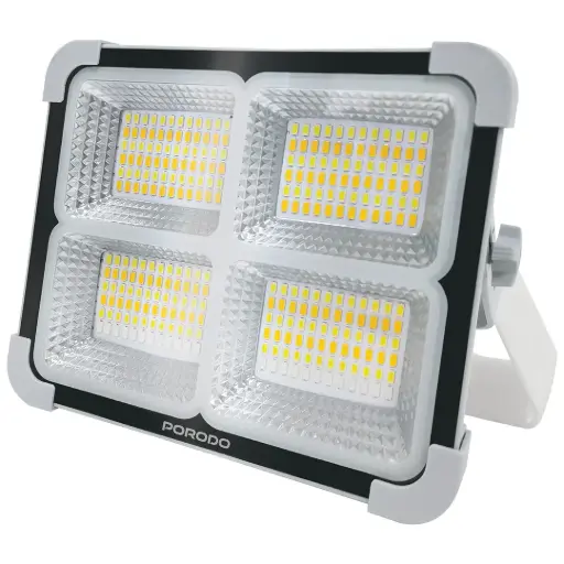 [PDQTS100WH] Porodo Lifestyle Sunlite Solar-Powered Rechargeable Outdoor LED Light - Grey