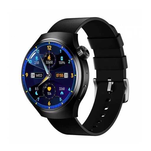 Porodo Smart Watch Sfera Round Titanium with Extra Orange Band
