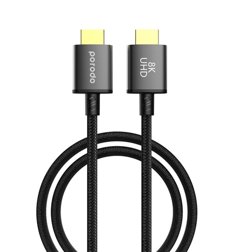 [PD-8KHDM3-BK] Porodo 8K HDMI PVC Cable 3M - Black