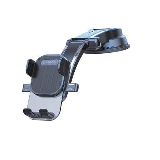 [PD-FE1CRM-BK] Porodo Flexible Easy One Touch 360 Degree Rotatable Car mount - Black