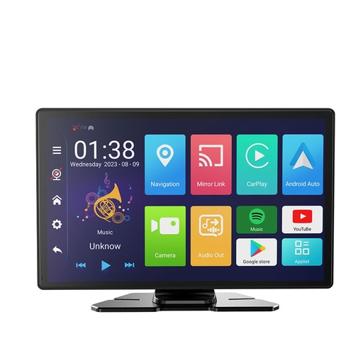 [PD-ADSCN-BK] Porodo Display Screen 13 Android with DVR-4+64GB - Black