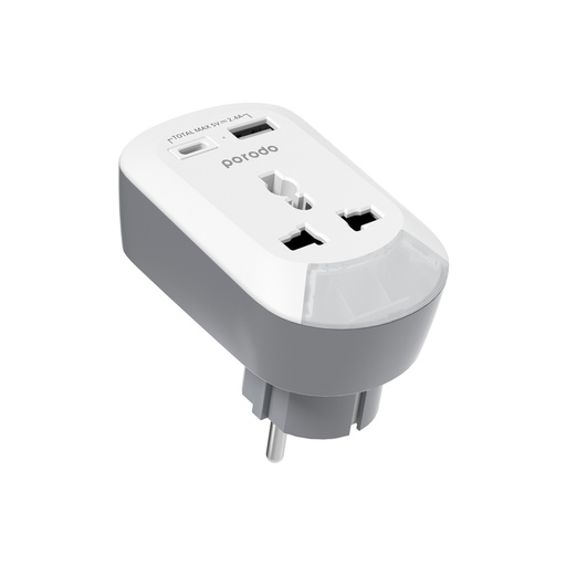 [PD-MSACEU-WH] Porodo Universal AC Socket EU Plug Adapter​