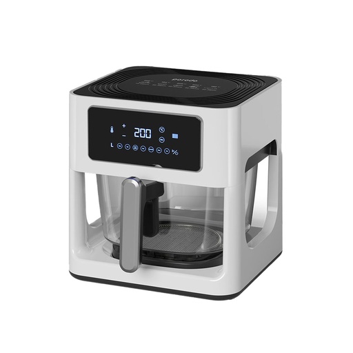 [PD-LFGPAF5L-WH] Porodo LifeStyle 5L Glass Pot Air Fryer - White