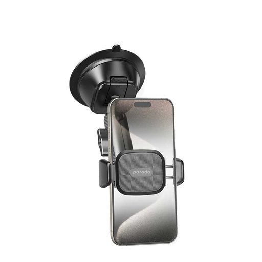 [PD-CSCPM-BK] Porodo Cradle Suction Cup Non-Gel Pad phone Mount - Black