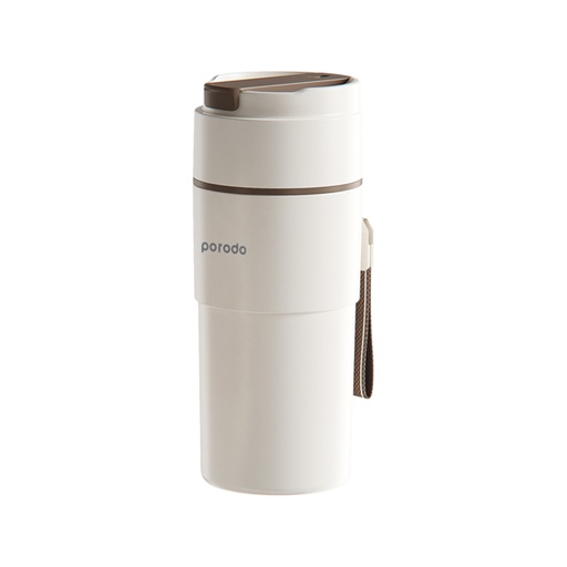 [PD-2N1BIM-WH] Porodo Lifestyle 2 In 1 Portable Blender Insulated Hot/Cold Mug - White