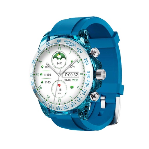 [PD-RAYTONA-BU] Porodo RAYTONA Smart Watch with Silicone Strap - Blue