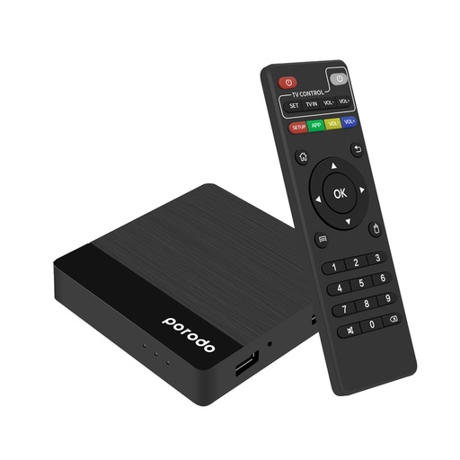 [PD-ATVBTD-BK] Porodo Android TV Box Video Streaming - Black