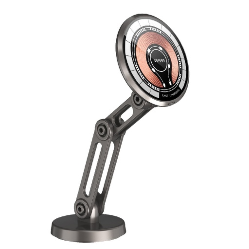 [PD-MWCDAR-BK] Porodo Magsafe Charging Transparent Phone Mount Multi-Joint And Rotating - Black