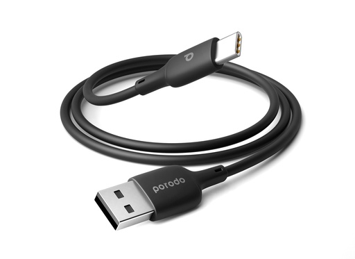 [PB-UA1MCC-BK] Porodo Blue Type-C Cable 1M 3A – Black