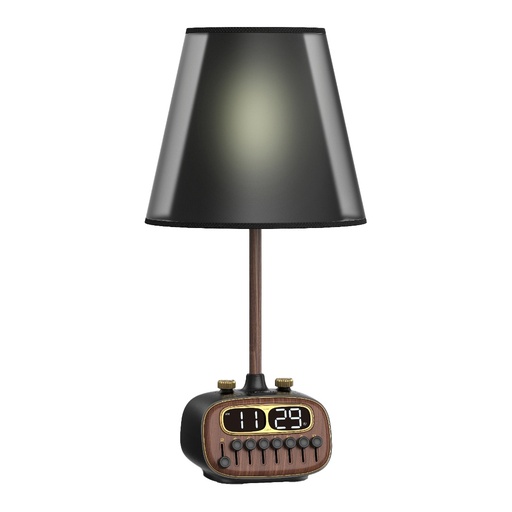 [PD-RDBTSCP-BKBW] Porodo Lifestyle Retro Desk Lamp with White Noise and Bluetooth Speaker - Black