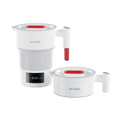 [PDKTLD850WWH] Porodo Lifestyle Portable Folding Electric Kettle - White