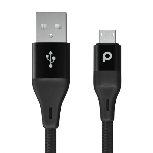 [PD-AMBR12-BK] Braided Micro USB Cable 1.2M 2.4A (Aluminum)