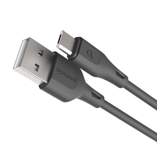 [PD-U12MC-BKPCS] Porodo Pvc Micro Usb Cable 1.2M 2.4A