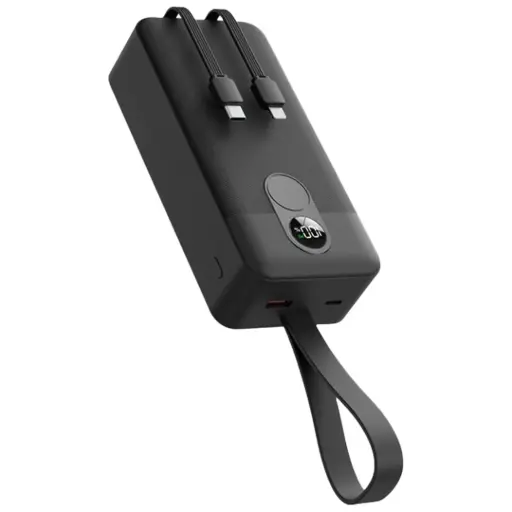 [PD-PBFCH059-BK] Porodo 30000mAh Power Bank with Integrated Cables - Black