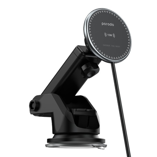 [PD-MCCCM-BK] Porodo 3 In 1 Magnetic Car Charger Mount 15W With 20W PD Car Charger