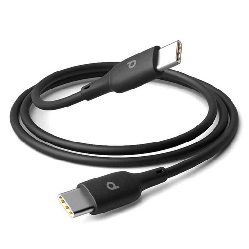 [PB-UC1MCC-BK] Porodo Blue PVC Type-C to Type-C Cable 1M 60W – Black