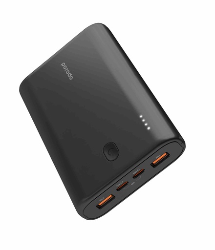 [PD-PBFCH016-BK] Porodo 20000mAh 65W + 22.5W Power Bank - Black