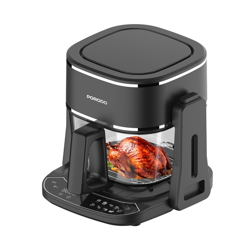 [PD-LFST022-BK] Porodo Lifestyle Dual Design Air Fryer & Grill - Black