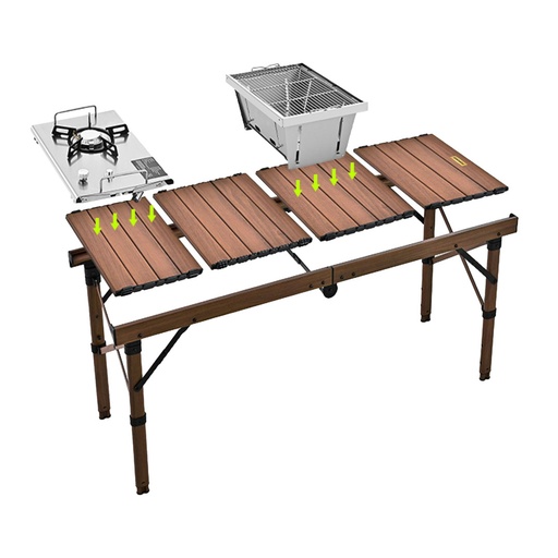 [PD-LFST005-BR] Porodo Lifestyle Grill & Gas Stove Portable Station - Brown