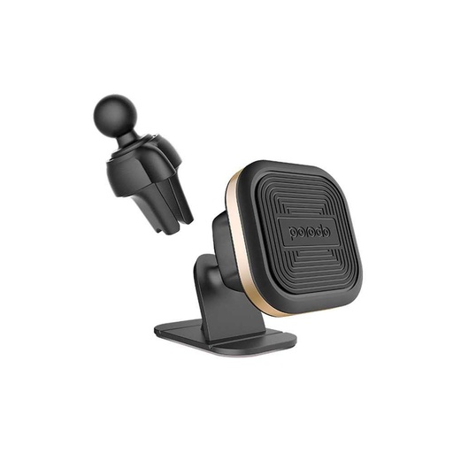 [PD-ALUMMC] Porodo Aluminum Magnetic Car Mount (Air Vent + Stick-On Holder)