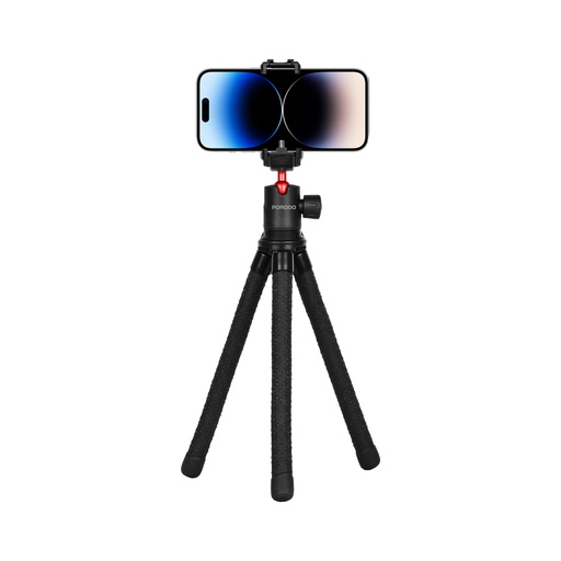 [PD-TRPSPH-BK] Porodo Flexible Tripod Stand - Black