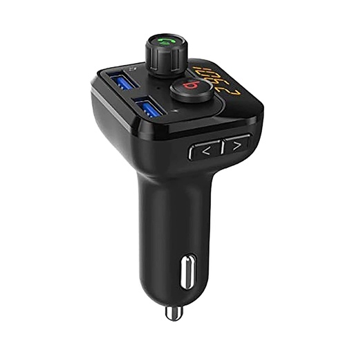 [PD-BT201D-BK] Porodo Wireless FM Transmitter Car Charger 3.4A with Bass Boost