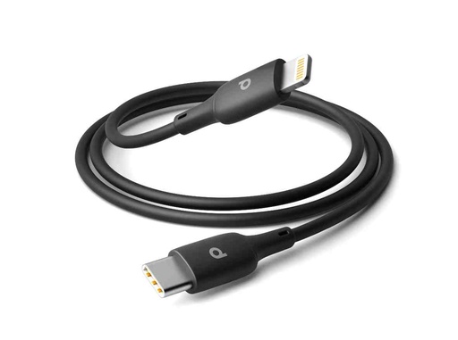 [PB-UC1MLC-BK] Porodo Blue PVC Type-C to Lightning Cable 1M 20W - Black