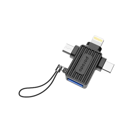 [PD-CBL0025-BK] Porodo OTG Adapter - Black