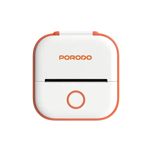 [PD-LFST048-WH] Porodo Lifestyle Pocket HD Thermal Printer - White/Orange