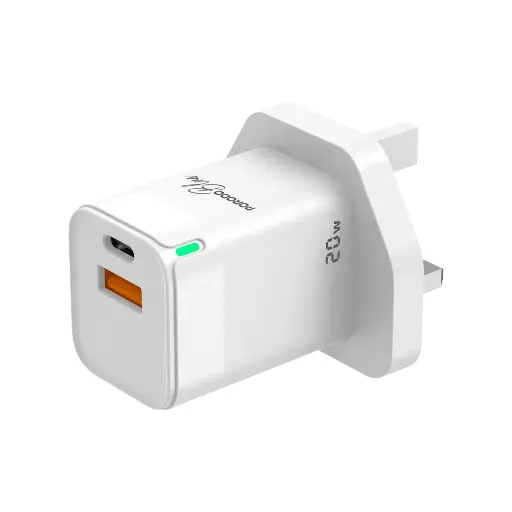 [PB-FWCH036-WH] Porodo Blue Ultra-Quick Charger USB-A to USB-C - White