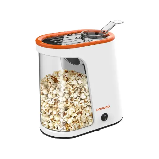 [PD-LFST061-WHOG] Porodo Lifestyle Air-Popped Popcorn Maker - White/Orange