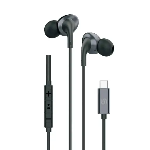 [PD-STWLEP042-BK] Porodo Soundtec Stereo Earphones - Black