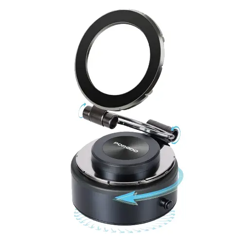 [PD-HSM10-BK] Porodo Vacuseal MagSafe Magnetic Mount - Black
