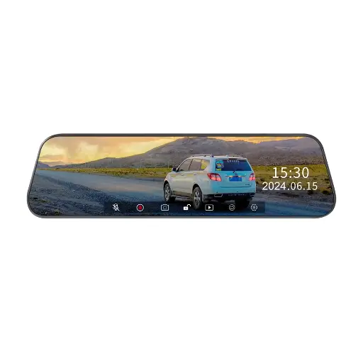 [PD-LFST086-BK] Porodo Mirror Camera Full HD Recording - Black