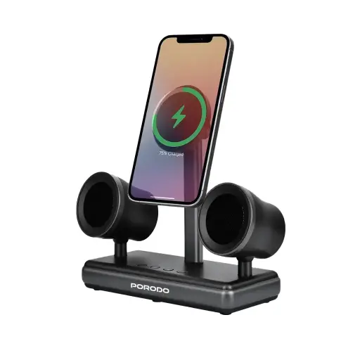 [PD-FWCH050-BK] Porodo Speaker Charging Dock - Black