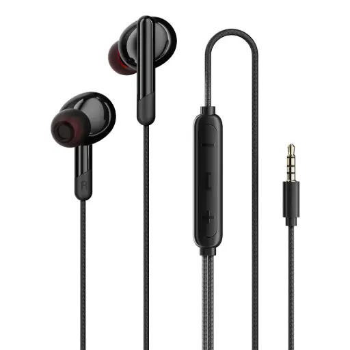 [PDWEC25BK] Porodo Soundtec Stereo Bass 3.5mm Wired Earphones - Black