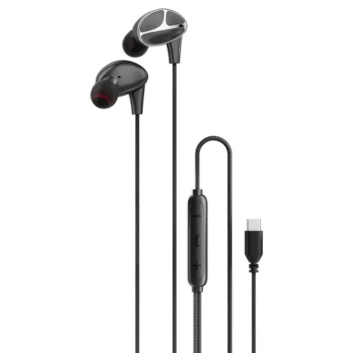 Porodo Soundtec Stereo Bass Type-C Wired Earphones
