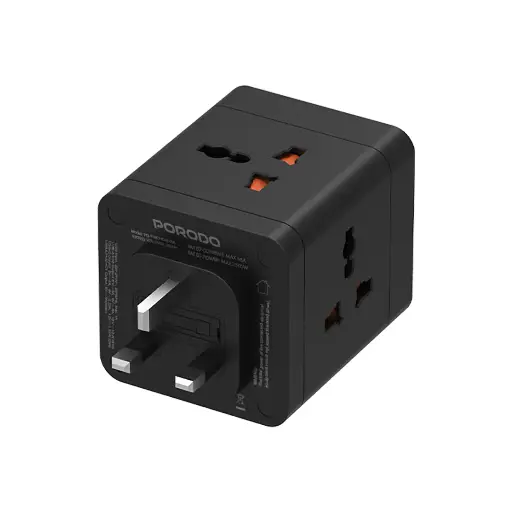 [PD-FWCH040-BK] Porodo 4 AC Universal Power Block - Black