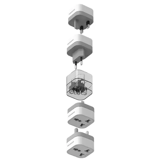 [PDFWCH041WH] Porodo 150+ Countries Universal AC Adapters - White