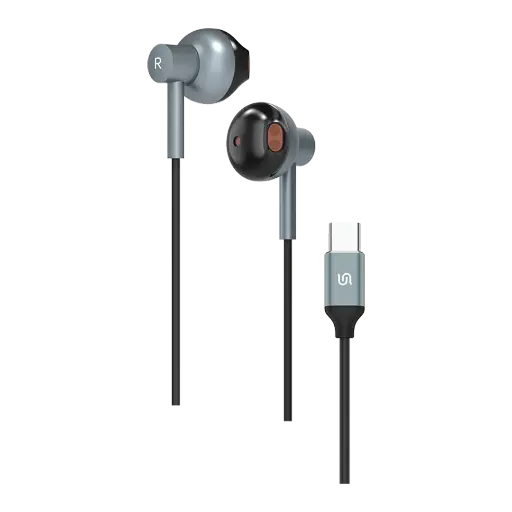 [PD-STWLEP047-BK] Porodo Soundtec Stereo Earphones - Black