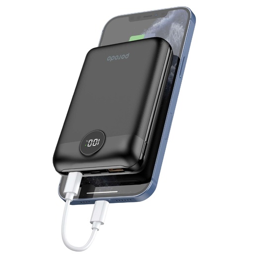 [PD-PBFCH007-BK] Porodo Super Compact Power Bank 20000mAh PD 20W QC3.0 - Black