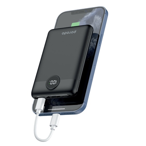 [PD-PBFCH006-BK] Porodo Super Slim 20W PD & QC3.0 Power Bank 10000mAh With 2 Output Fast Charging