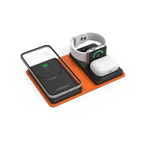 [PD-FWCH051-BK] Porodo 8000mAh Folding 4-Device Charger - Black