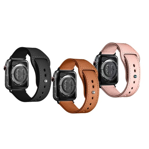 [PDLEAT44] Porodo iGuard Leather Loop Watch Band For Apple Watch 42/44/45mm