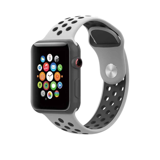 Porodo iGuard Sport Silicone Watch Band for Apple Watch 44mm / 45mm - Pure Plati	