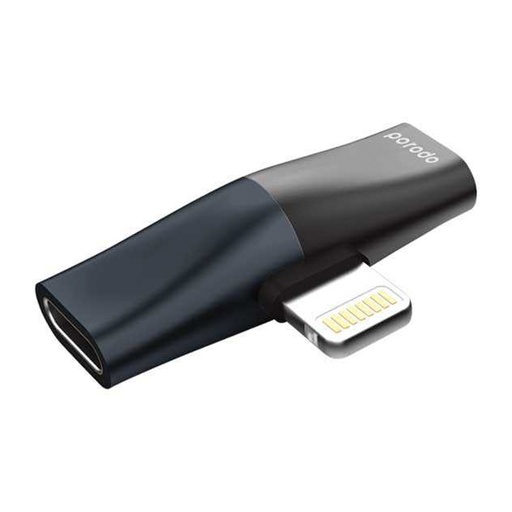 [PD-LLDONG-BK] Porodo Dual Adapter Lightning Splitter