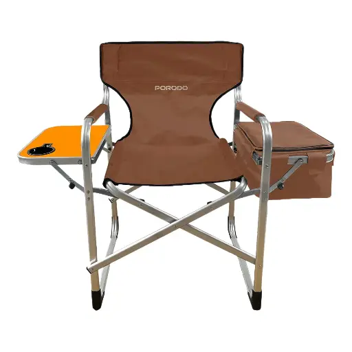 [PDLFST137BR] Porodo Lifestyle Outdoor Folding Director Chair - Brown